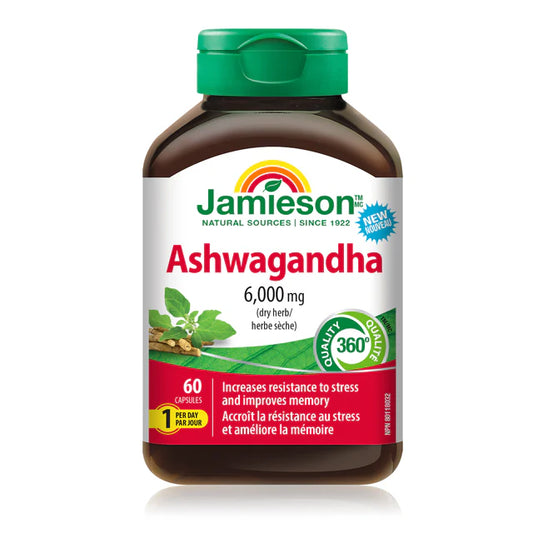 JAMIESON Ashwagandha 6,000 mg 60 Capsules