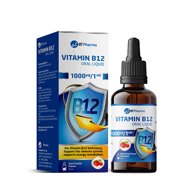 BT PHARMA Vitamin B12 Oral Liquid 1000Mcg 30Ml