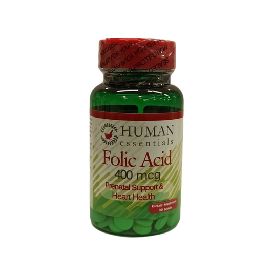 HUMAN ESSENTIALS folic acid 400mg 90 Tablets