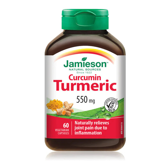 JAMIESON Curcumin Turmeric 550mg 60 Vegetarian Capsules